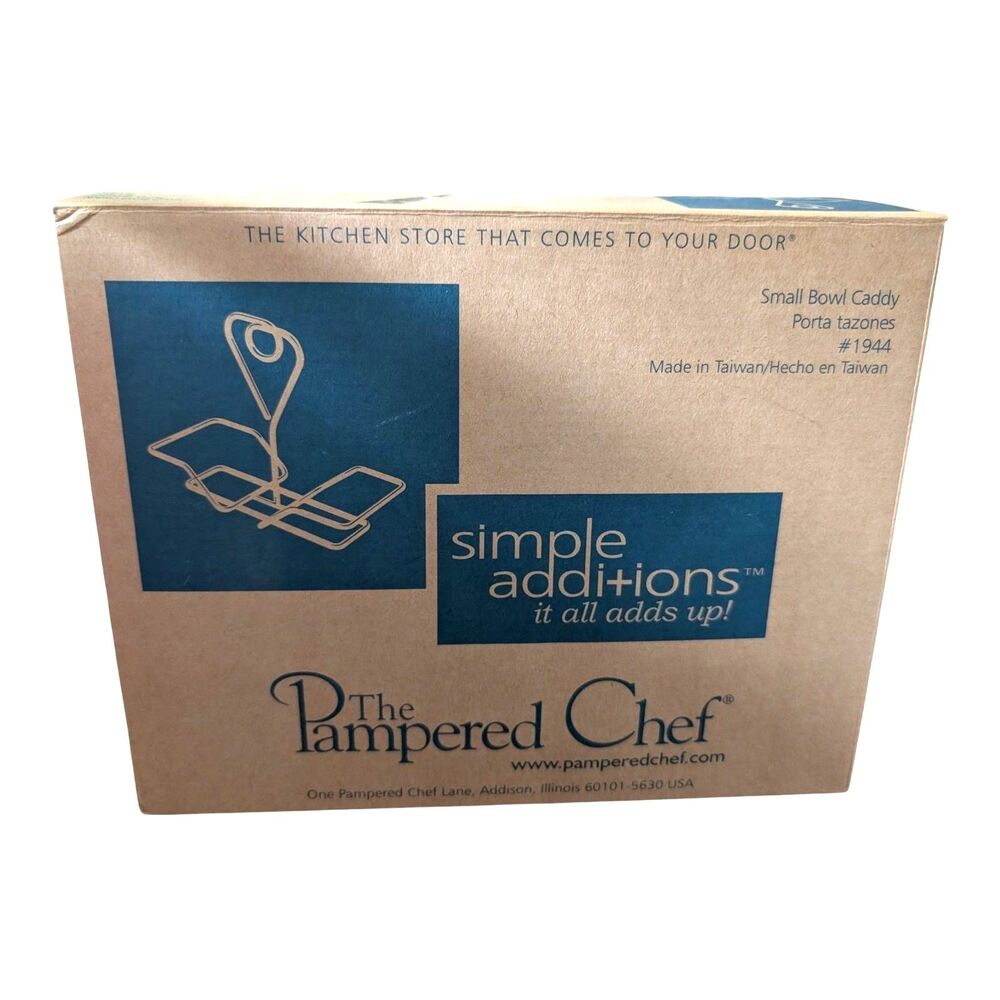 The Pampered Chef Small Square Bowl Caddy #1944 Black New In Box